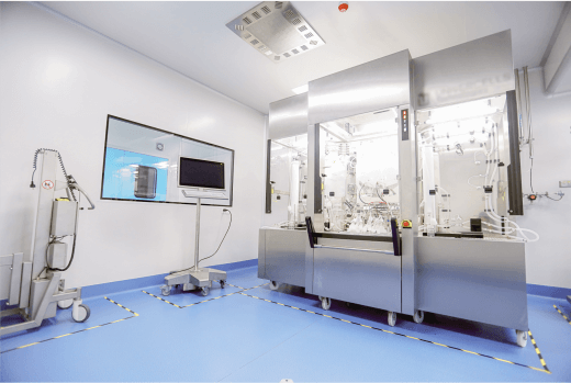 One of the GMP manufacturing suites with 600 m^2 bioreactor at VectorBuilder.