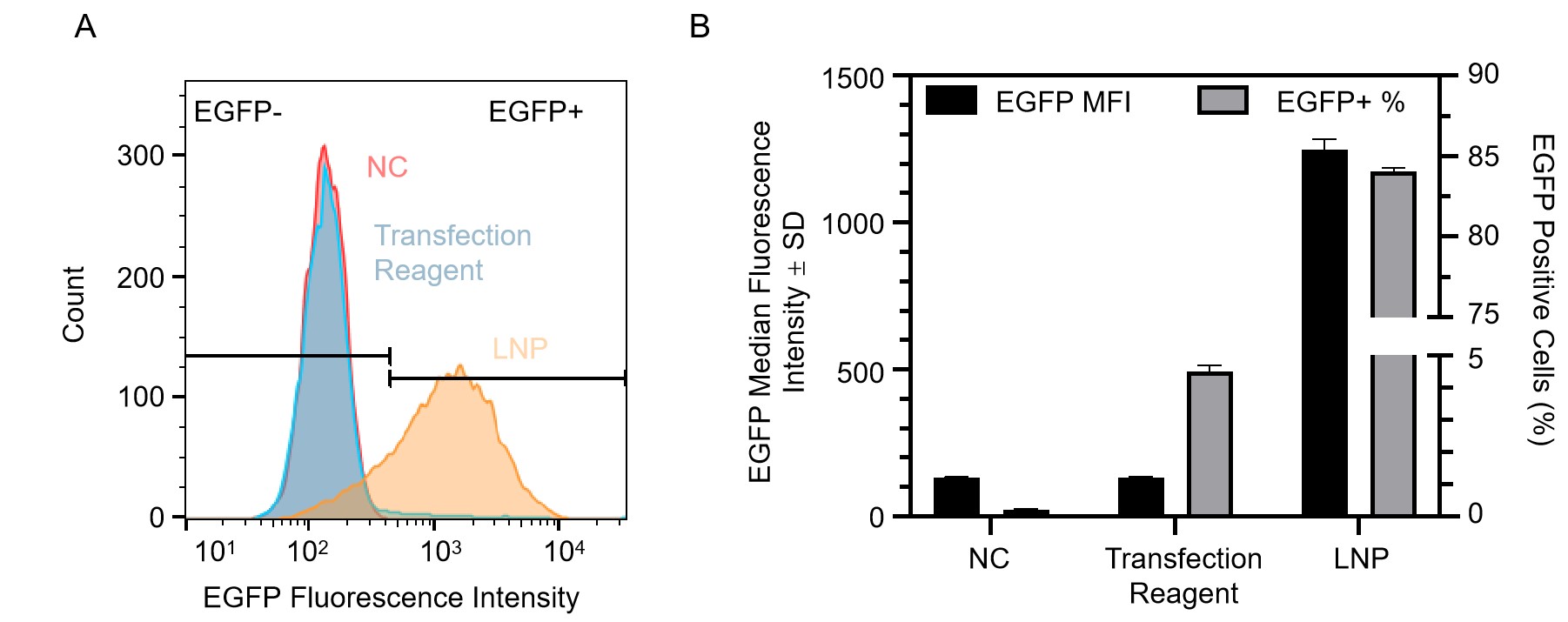 Transfection of primary T-Cells with EGFP mRNA